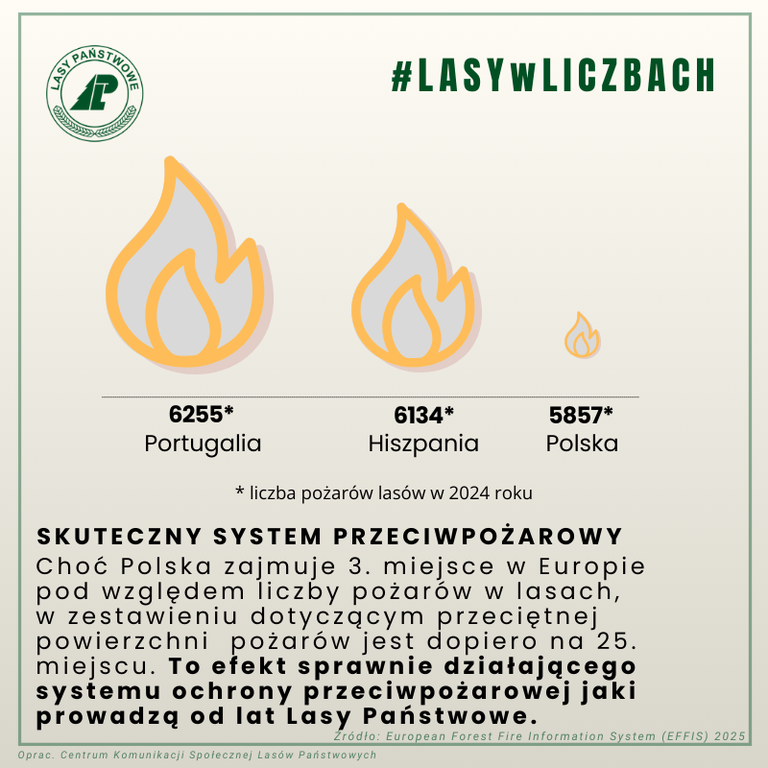 Grafika przedstawiająca liczbę pożarów